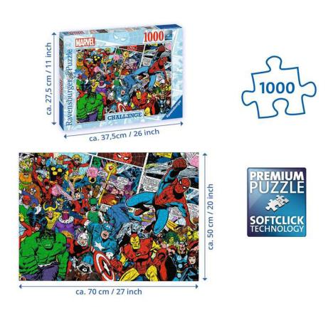 Marvel 1000pc Challenge Jigsaw Puzzle Extra Image 2